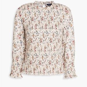 New w/o tags for Veronica Beard Kali Ruffled Floral-print Cotton Top in size 4.